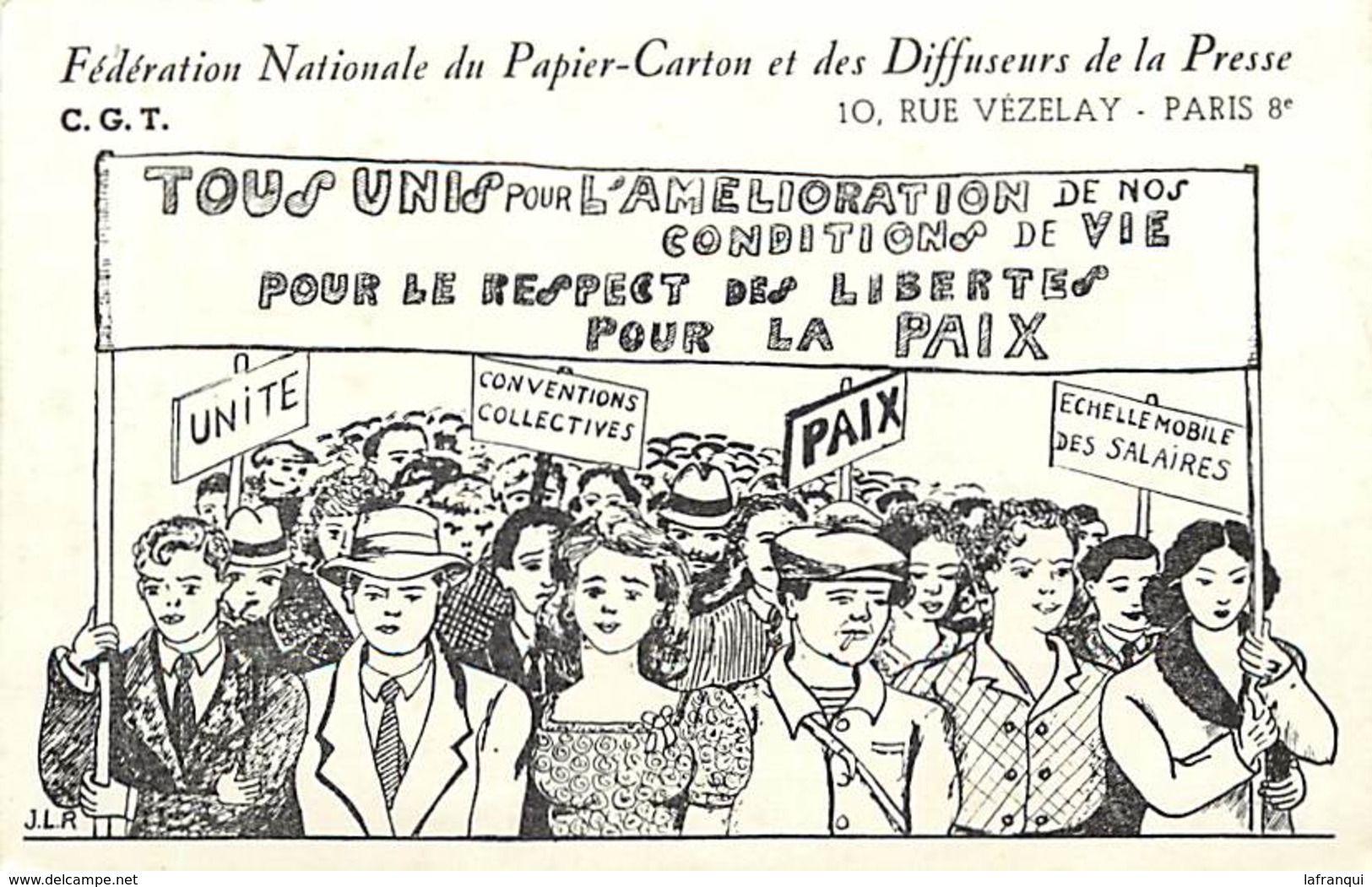 Themes Div-ref DD1043-dessin Illustrateur -federation Nationale Du Papier Carton Et Des Diffuseurs De La Presse Paris 8e - Non Classés