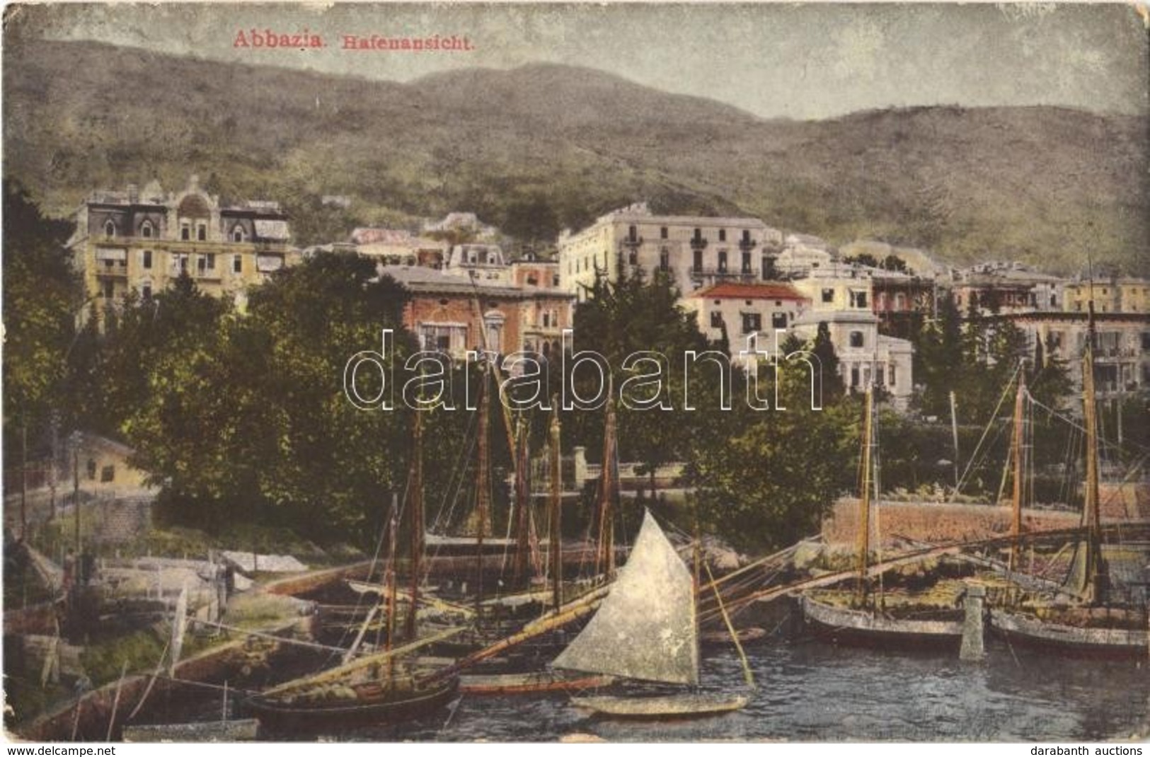 * T2/T3 Abbazia, Opatija; Hafenansicht / Port, Harbor, Sailing Vessels (Rb) - Otros & Sin Clasificación