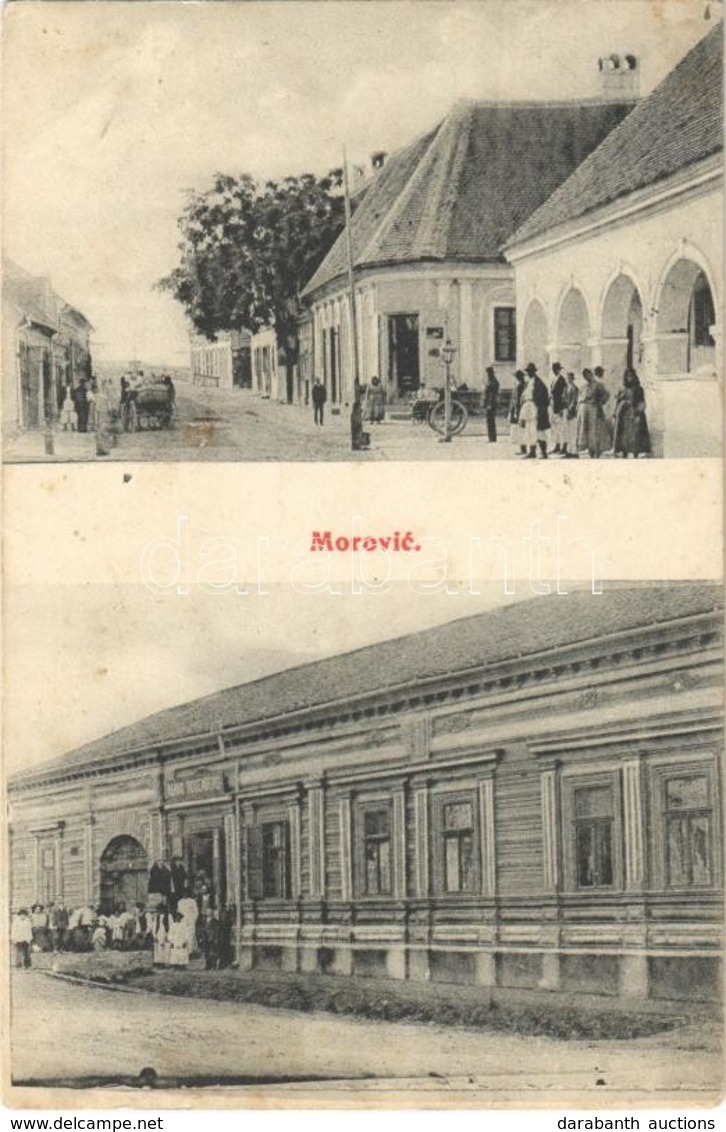 T2/T3 1910 Marót, Morovic; Híd Utca, Marko Rosenberg üzlete / Street View, Shop Of Rosenberg (EB) - Sin Clasificación