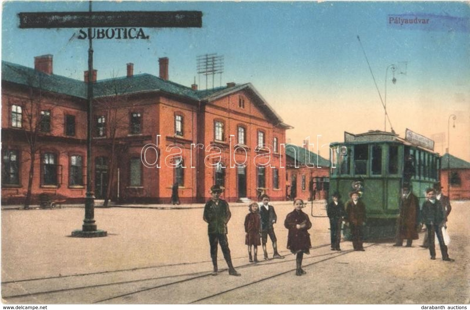 * T2 Szabadka, Subotica; Vasútállomás, Pályaudvar, Villamos / Railway Station, Tram + '1940 Szabadka Visszatért' + '1940 - Sin Clasificación