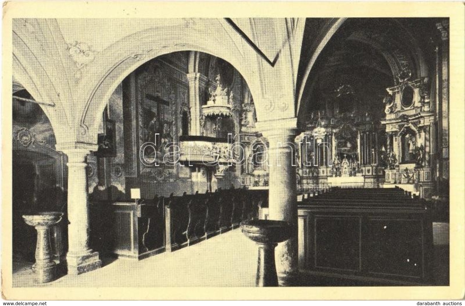 T2/T3 1941 Csáktornya, Cakovec;templom Belső / Zupna Crkva Iznutra /  Parish Church Interior + '1941 Csáktornya Visszaté - Sin Clasificación