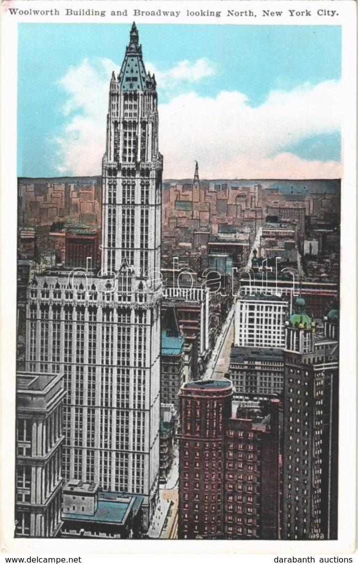 T2/T3 1936 New York City, Woolworth Building And Broadway Looking North (EK) - Otros & Sin Clasificación