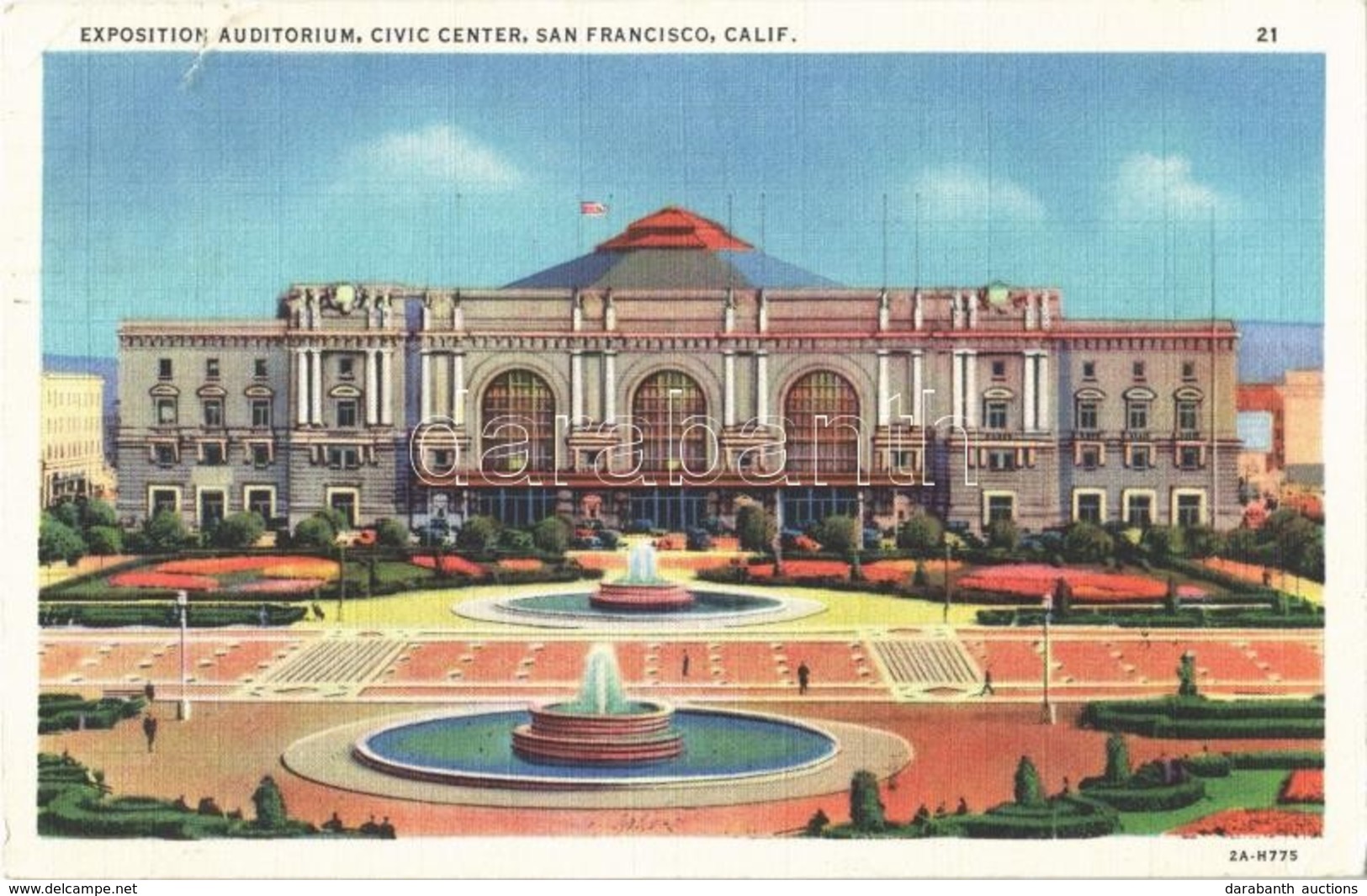 T3 1936 San Francisco, Exposition Auditorium, Civic Center (tear) - Otros & Sin Clasificación