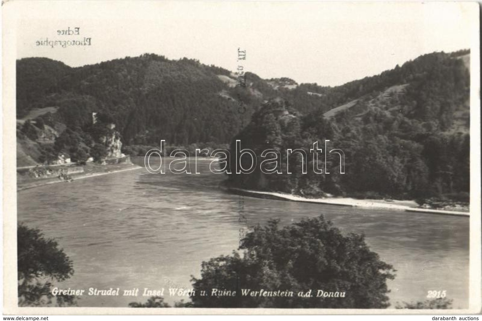 ** T1 Greiner Strudel Mit Insel Wörth U. Ruine Werfenstein A.d. Donau / Castle Ruin - Otros & Sin Clasificación