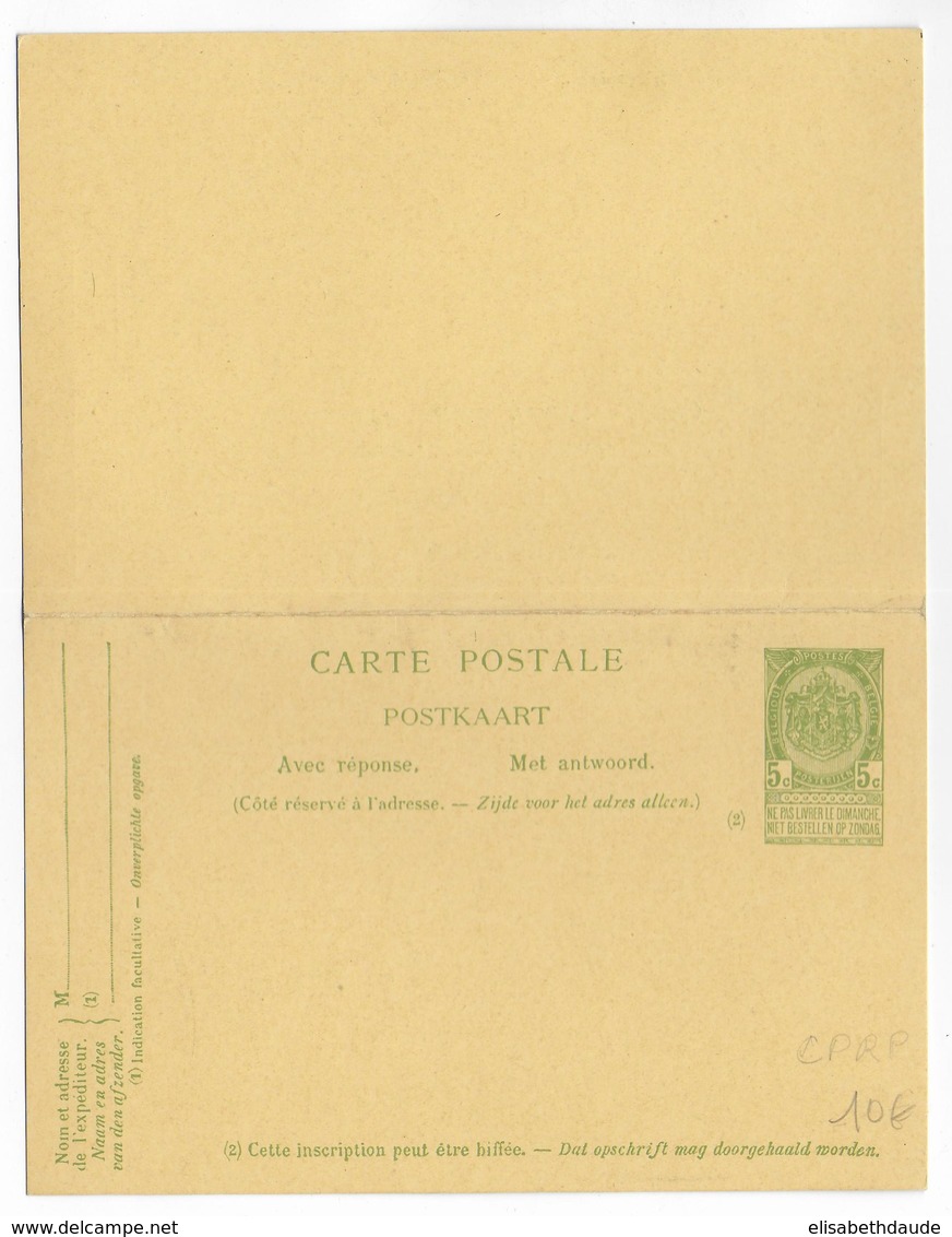 BELGIQUE - 1904 - CARTE POSTALE AVEC REPONSE PAYEE NEUVE - Postkarten 1871-1909