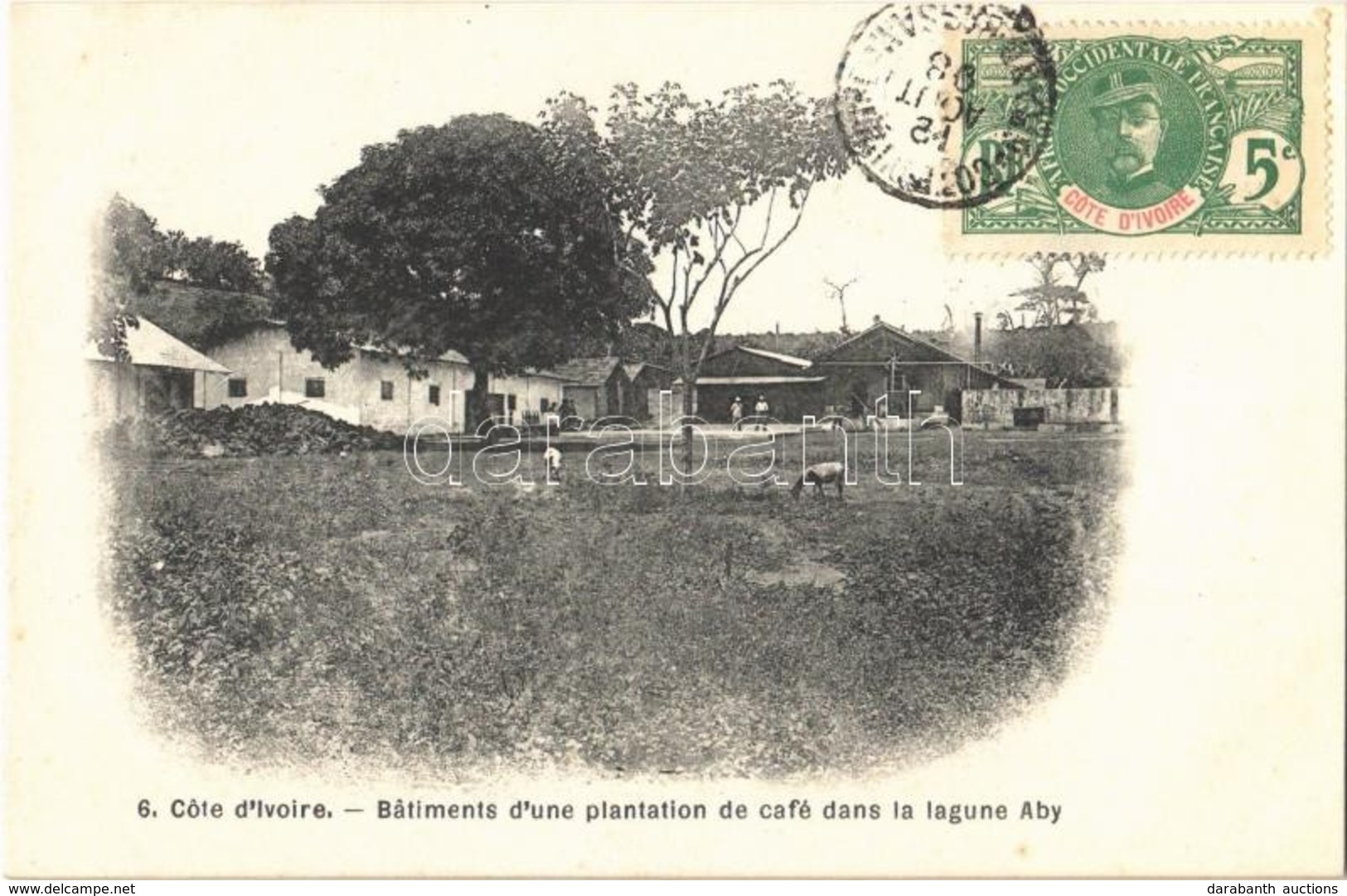 * T1/T2 Cote D'Ivoire, Ivory Coast; Bátiments D'une Plantation De Café Dans La Lagune Aby / Coffee Plantation In The Aby - Otros & Sin Clasificación