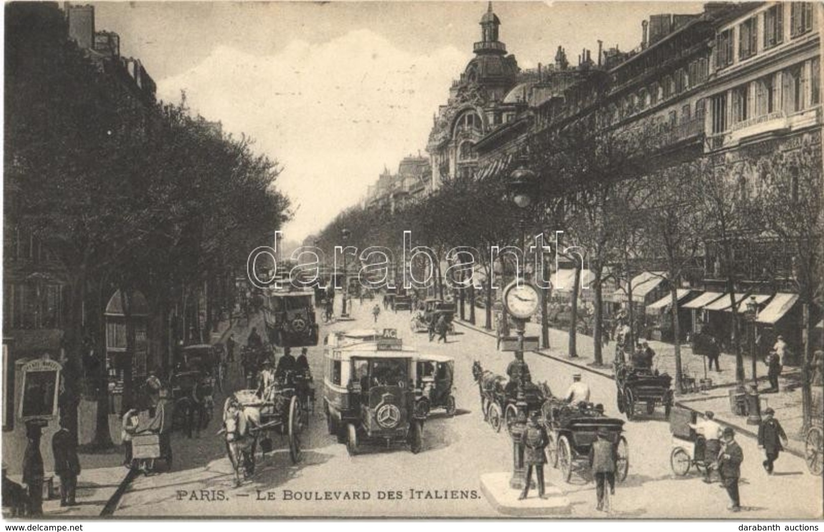 * T2 1914 Paris, Le Boulevard Des Italiens / Street, Autobuses - Otros & Sin Clasificación