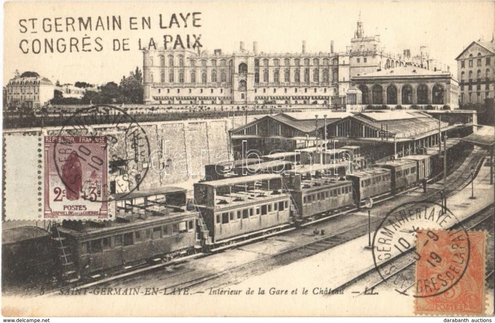 * T1/T2 Saint-Germain-en-Laye, Intérieur De La Gare Et Le Chateau / Railway Station, Castle - Otros & Sin Clasificación