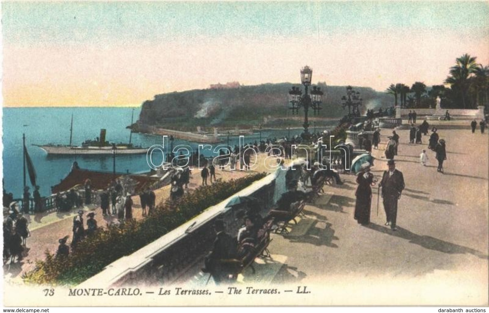 ** T2 Monte-Carlo, Les Terrasses / The Terraces, Ship, From Postcard Booklet - Otros & Sin Clasificación