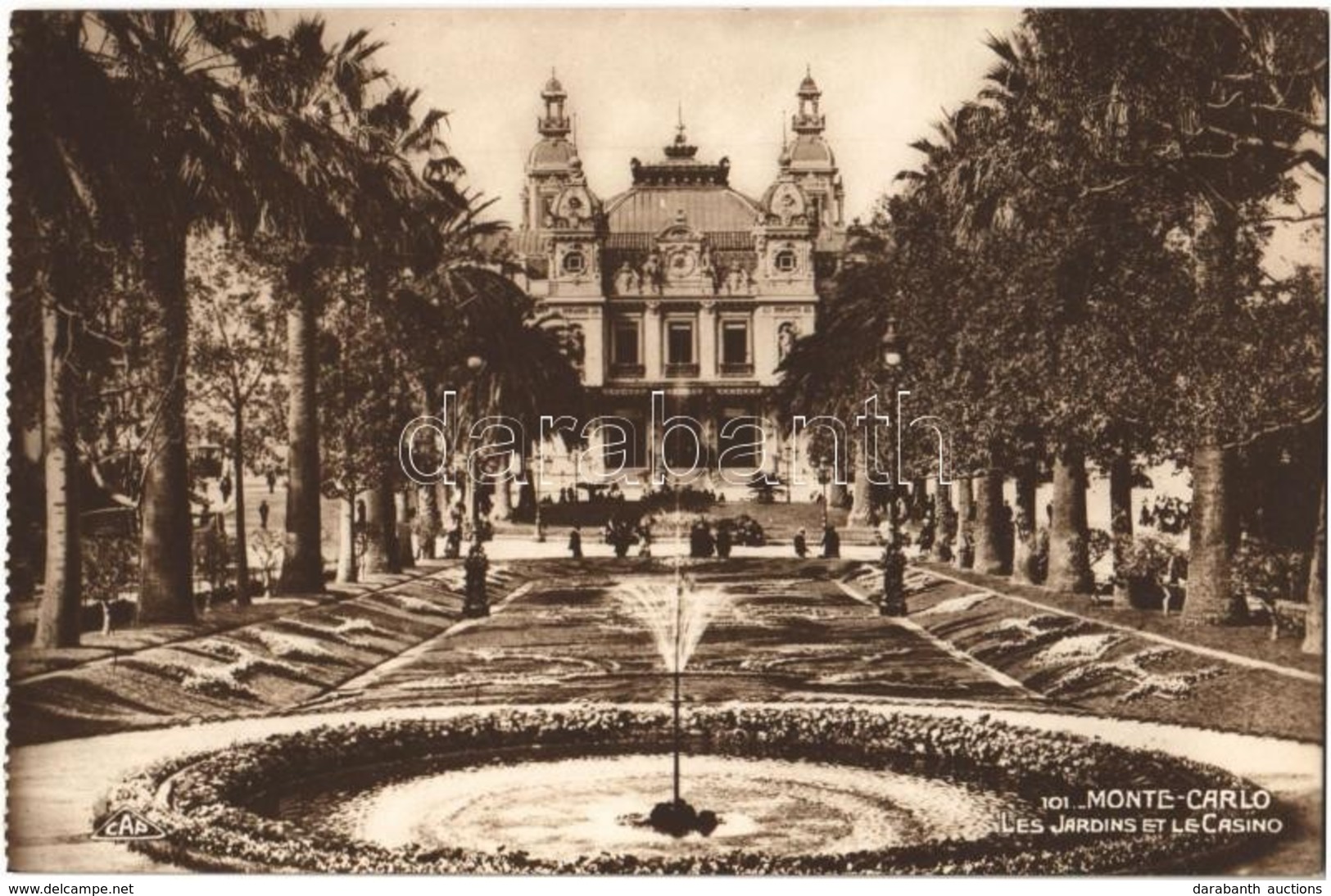 ** T1/T2 Monte-Carlo, Les Jardins Et Le Casino / The Gardens And The Casino, From Postcard Booklet - Otros & Sin Clasificación