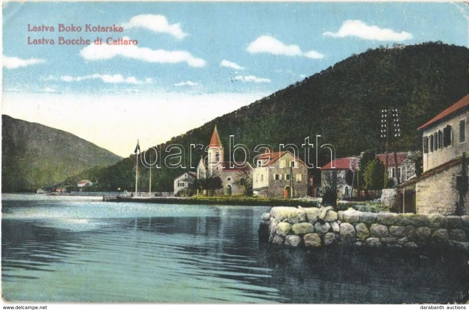 T2/T3 1916 Donja Lastva, Boko Kotarska / Bocche Di Cattaro / Bay Of Kotor + 'K.u.K. Commando Des Thurfort Gorazda' (EK) - Otros & Sin Clasificación