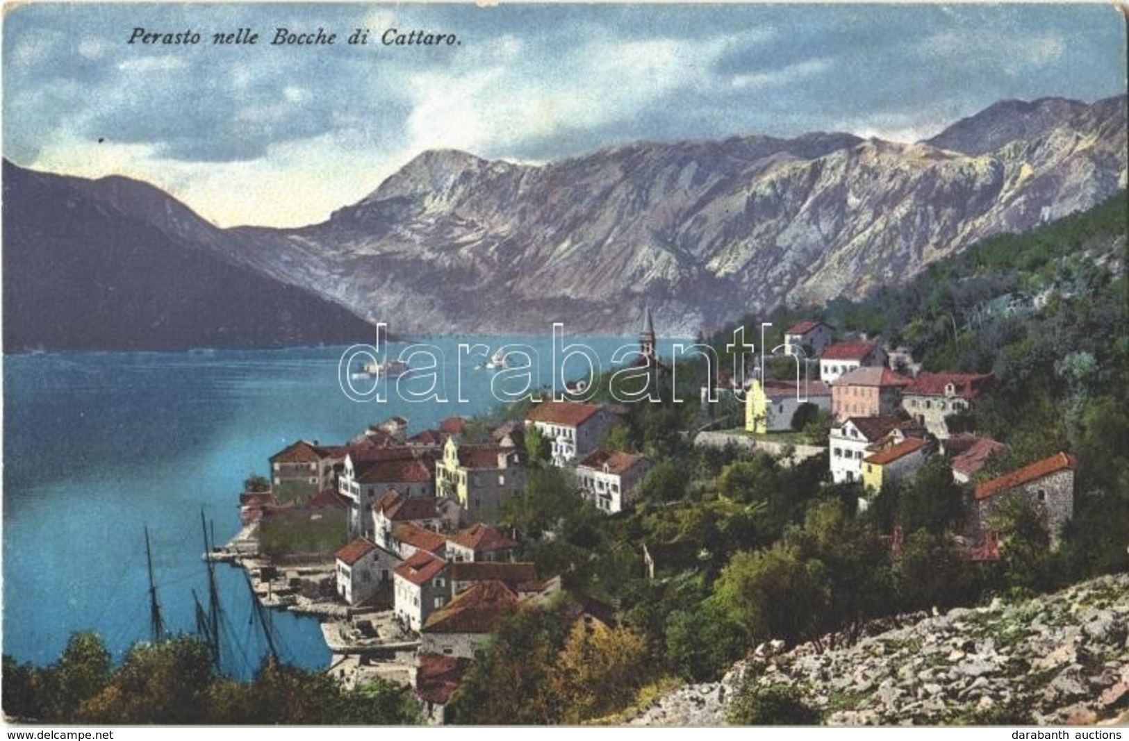 T2 1915 Perast, Perasto Nelle Bocche Di Cattaro / Bay Of Kotor +  'K.u.K. Festungsartillerieregiment Freiherr Von Rouvro - Otros & Sin Clasificación