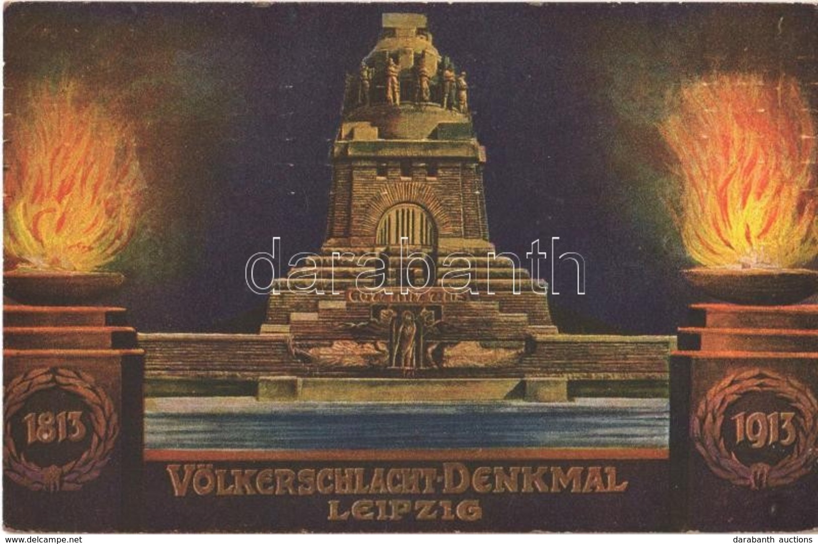 T2 1913 Leipzig, Völkerschlacht-Denkmal 1813-1913. Offizielle Postkarte Zur Weihe Des Völkerschlacht-Denkmals Am 18. Okt - Ohne Zuordnung