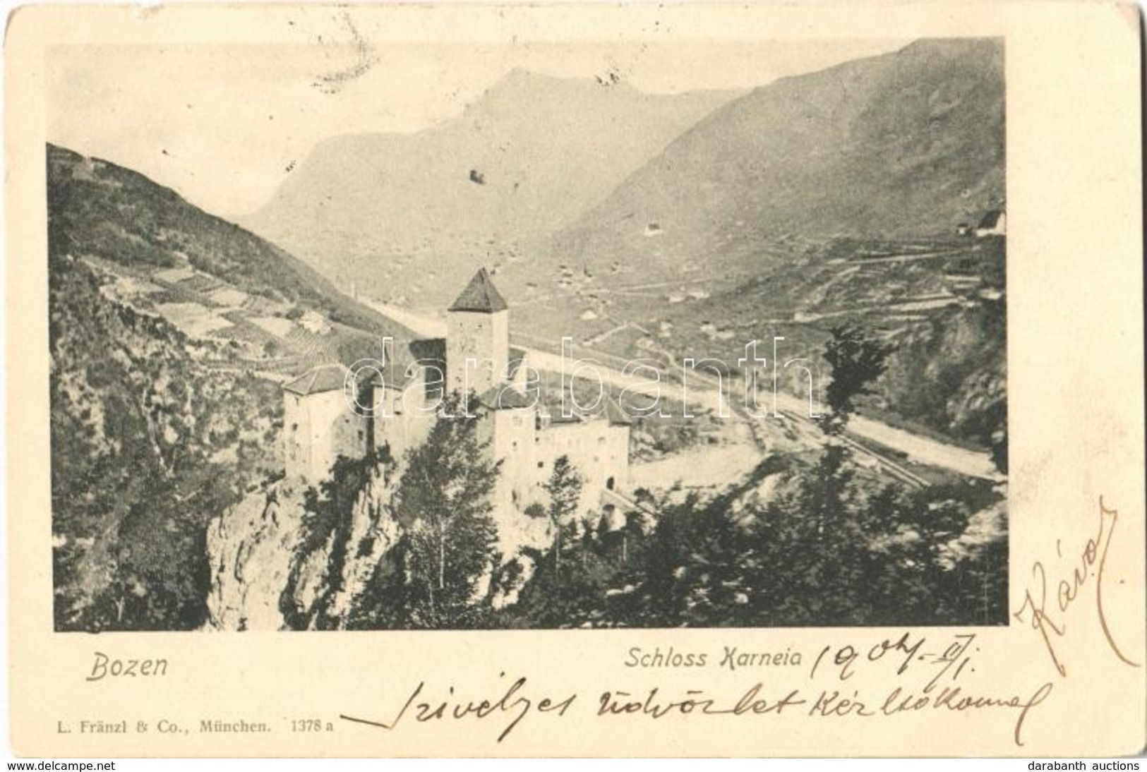 T2/T3 1904 Bolzano, Bozen (Südtirol); Schloss Karneia / Castle - Otros & Sin Clasificación