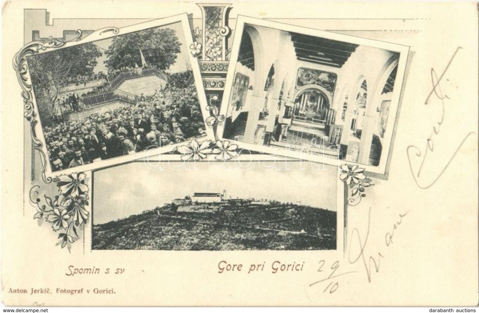 T2 1898 Sveta Gora (Nova Gorica), Gore Pri Gorici; Spomin S Sv. Anton Jerkic / Monastery, Festival. Art Nouveau, Floral - Otros & Sin Clasificación