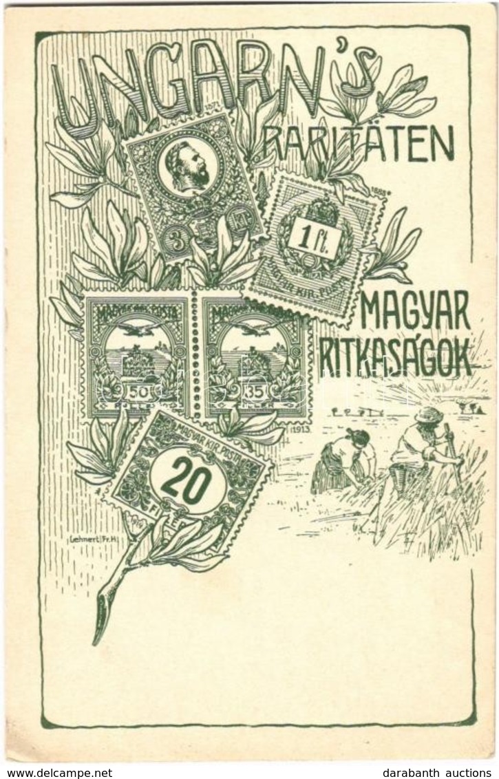 * T2/T3 1913 Ungarn's Raritäten / Magyar Ritkaságok. Hungaria Bélyegkereskedés Kiadása / Hungarian Stamp Rarities. Art N - Sin Clasificación