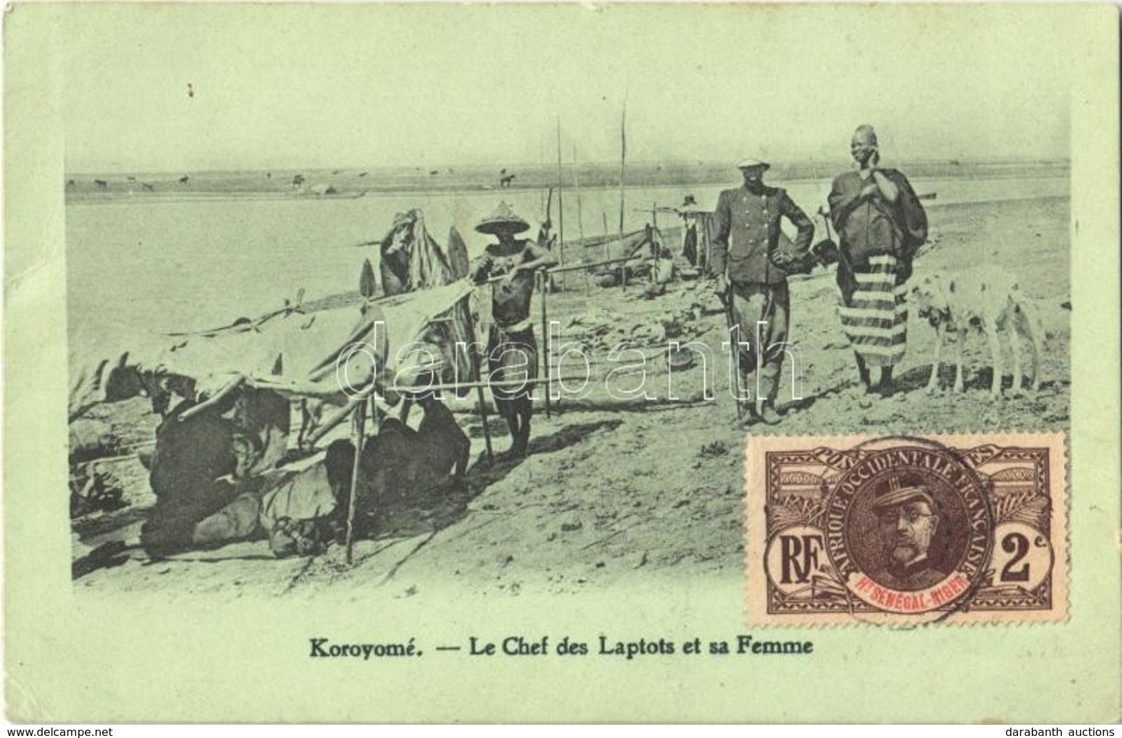 T2/T3 Koroyomé - Le Chef Des Laptots Et Sa Femme / 
The Head Of Laptots And His Wife, African Folklore, TCV Card (EK) - Sin Clasificación