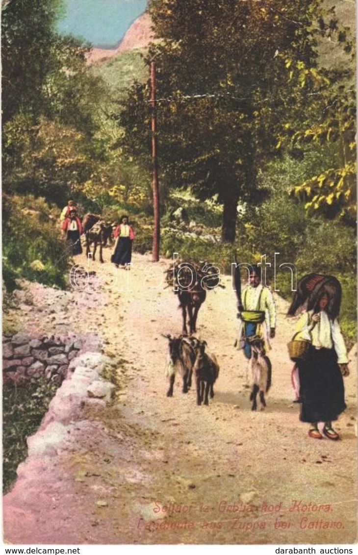 * T3 1912 Seljaci Iz Grblja Kod Kotora / Landleute Aus Zuppa Bei Cattaro / Montenegrin Folklore, Peasants From Grbalj (n - Sin Clasificación