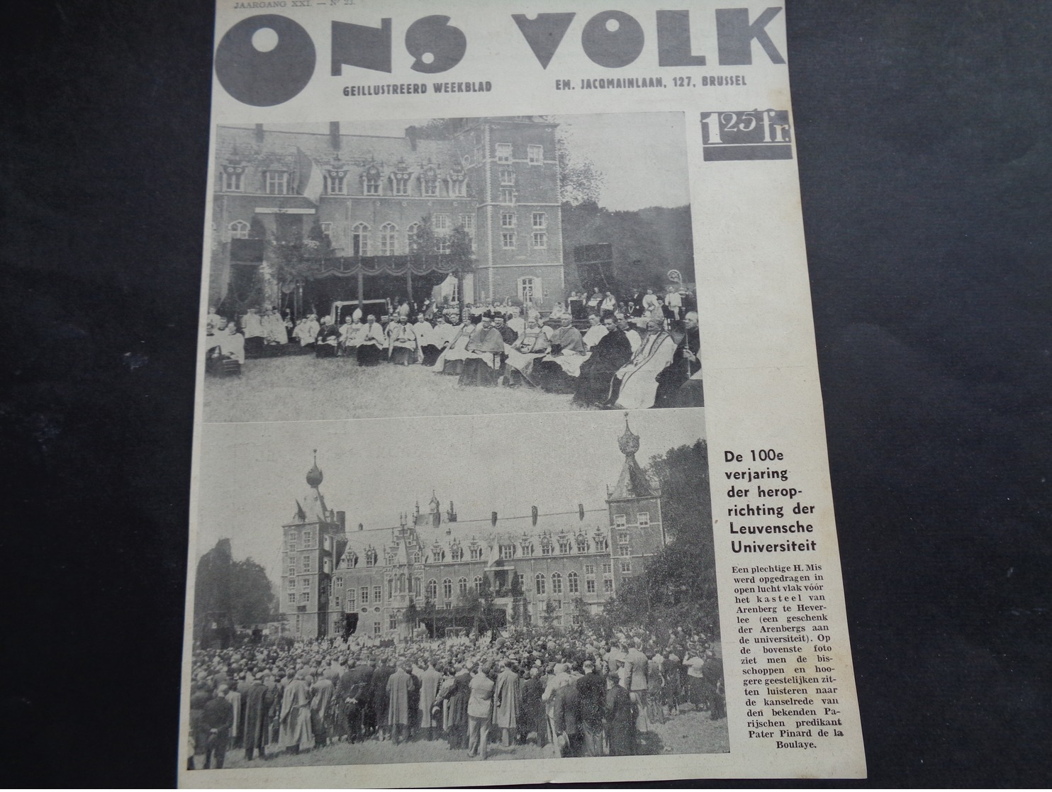 Origineel Knipsel ( 1788 ) Uit Tijdschrift " Ons Volk "  1935 :    Leuven   Louvain - Unclassified