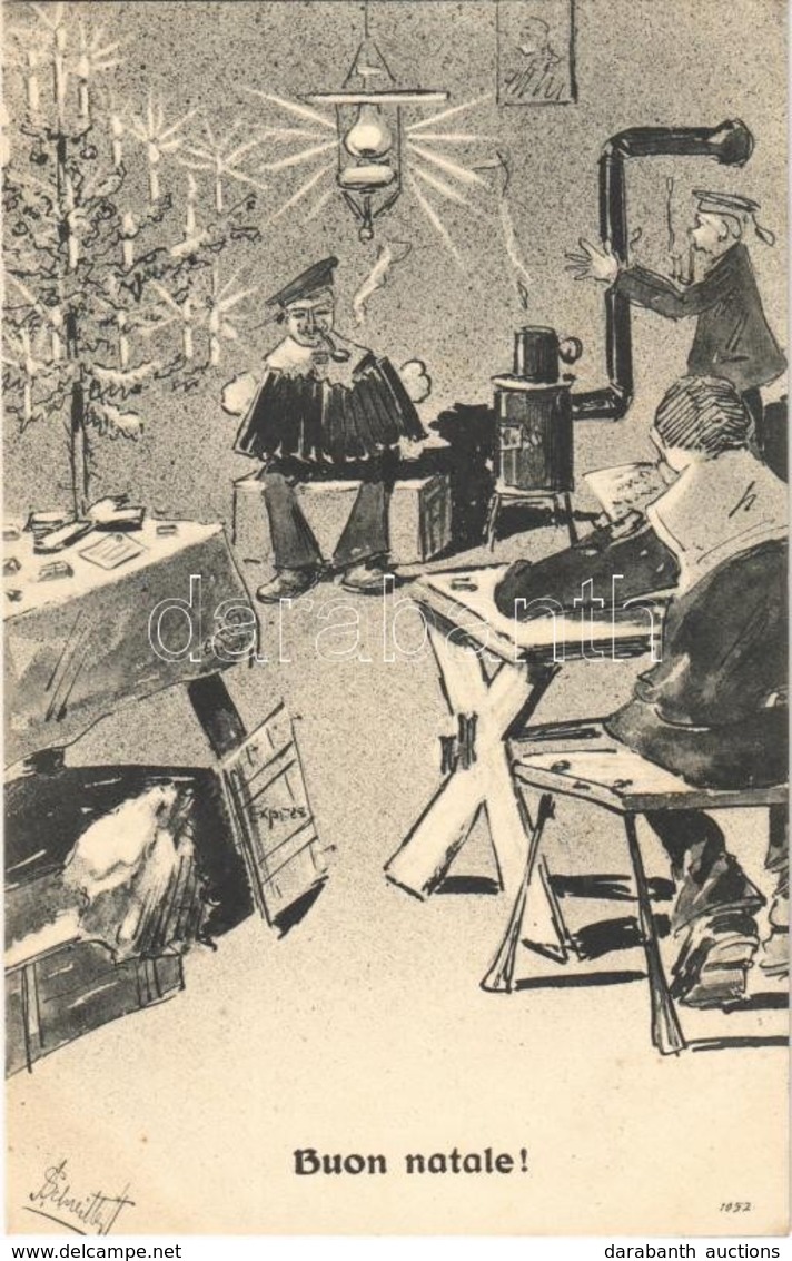 ** T1/T2 Buon Natale / K.u.K. Kriegsmarine Matrose / Austro-Hungarian Navy Mariner Humour Art Postcard, Christmas. G. Fa - Sin Clasificación