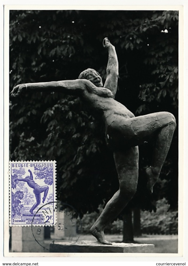 BELGIQUE => Carte Maximum - Biennale De La Sculpture - ANVERS - 1950 - 1951-1960