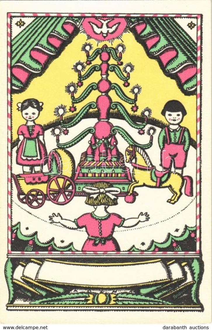 ** T1 Karácsony. Nyomtatta és Kiadja Knerr Izidor, Gyoma / Hungarian Art Postcard With Christmas Tree S: Kozma - Sin Clasificación