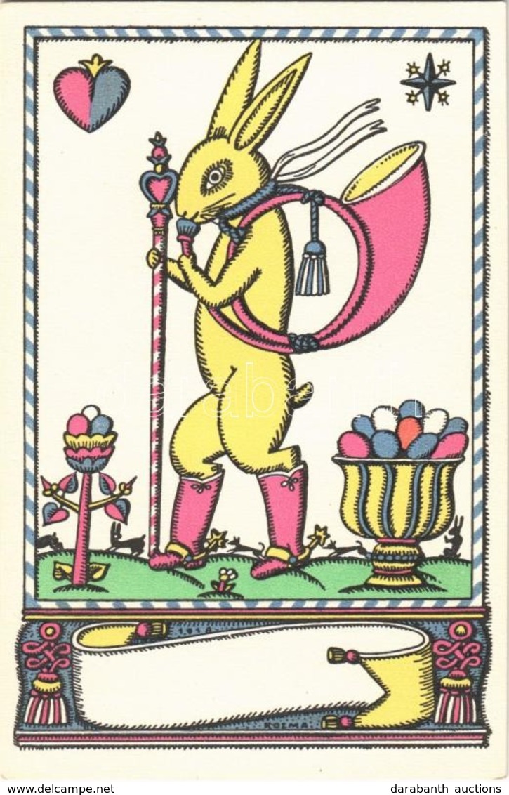 ** T1 Húsvét. Nyomtatta és Kiadja Knerr Izidor, Gyoma / Hungarian Art Postcard With Easter Rabbit S: Kozma - Sin Clasificación