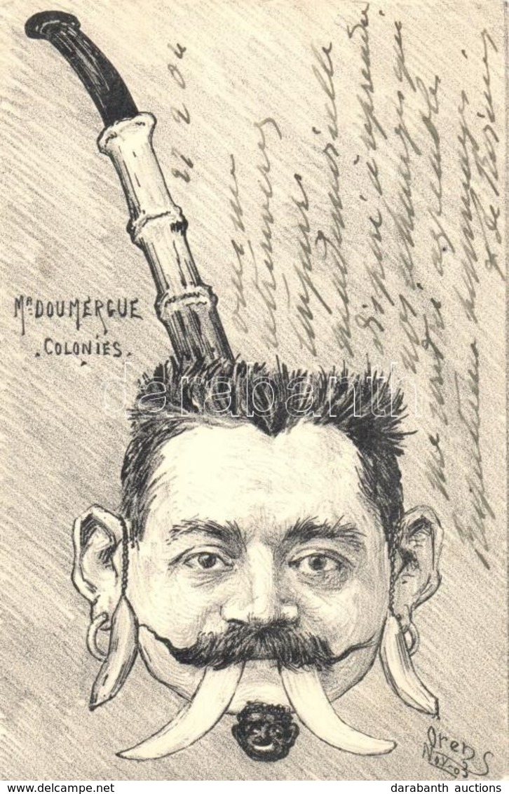 T2/T3 Mr. Doumergue Colonies / French Political Propaganda Satire, Caricature Of Gaston Doumergue S: Orens Denizard (EK) - Sin Clasificación