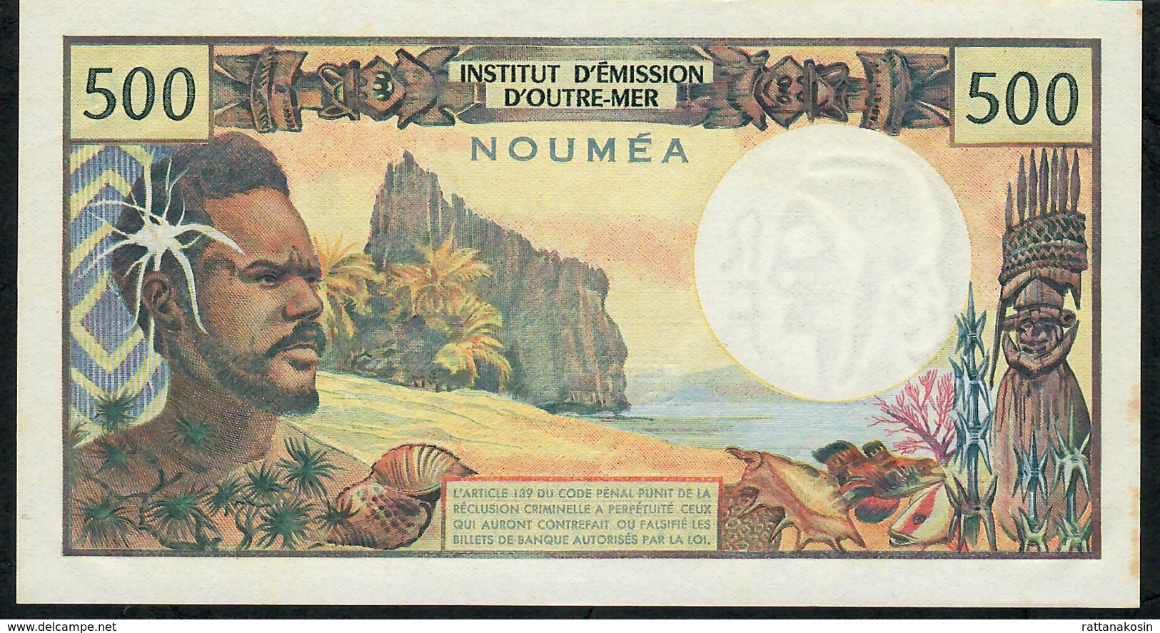 NEW CALEDONIA P60a 500 FRANCS 1970 Signature 1     #E.1    UNC. - Numea (Nueva Caledonia 1873-1985)