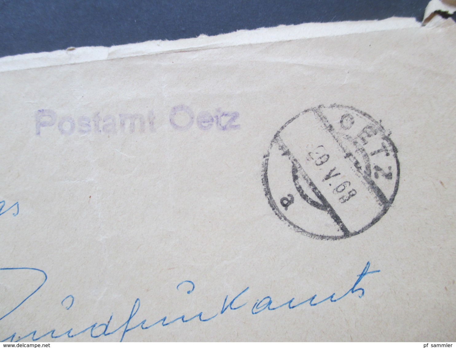 Österreich 1963 Stempel L1 Postamt Oetz Einschreiben Oetz Nach Insbruck Portofrei / PD Mit Ak Stempel - Brieven En Documenten