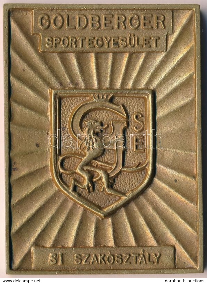 1940. 'Goldberger Sportegyesület - Sí Szakosztály' Br Emlékplakett (54x74mm) T:2 - Sin Clasificación