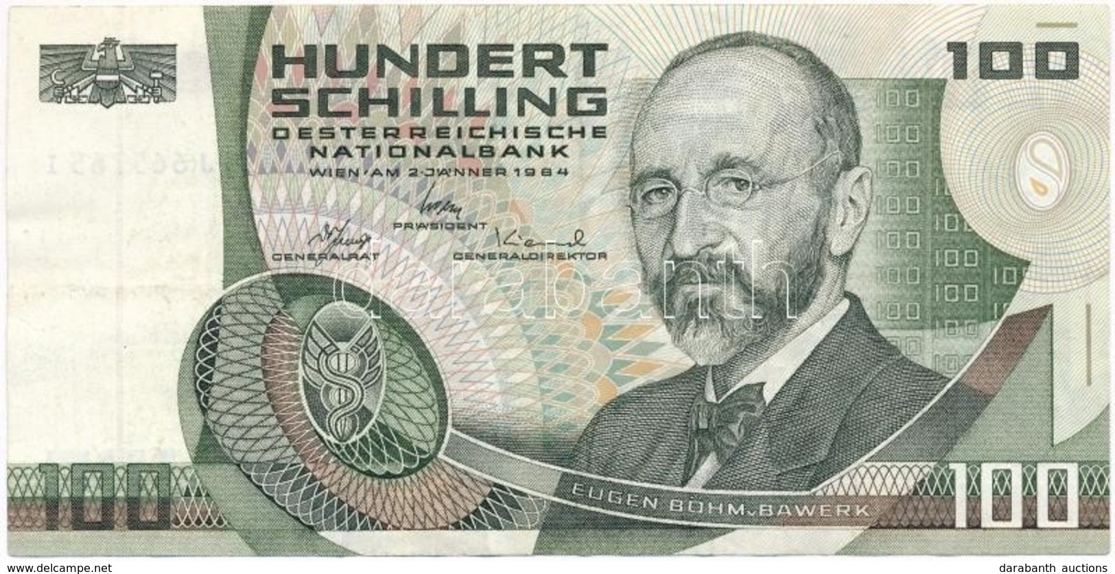 Ausztria 1984 (1985). 100Sch T:III 
Austria 1984 (1985). 100 Schilling C:F 
Krause 150 - Sin Clasificación