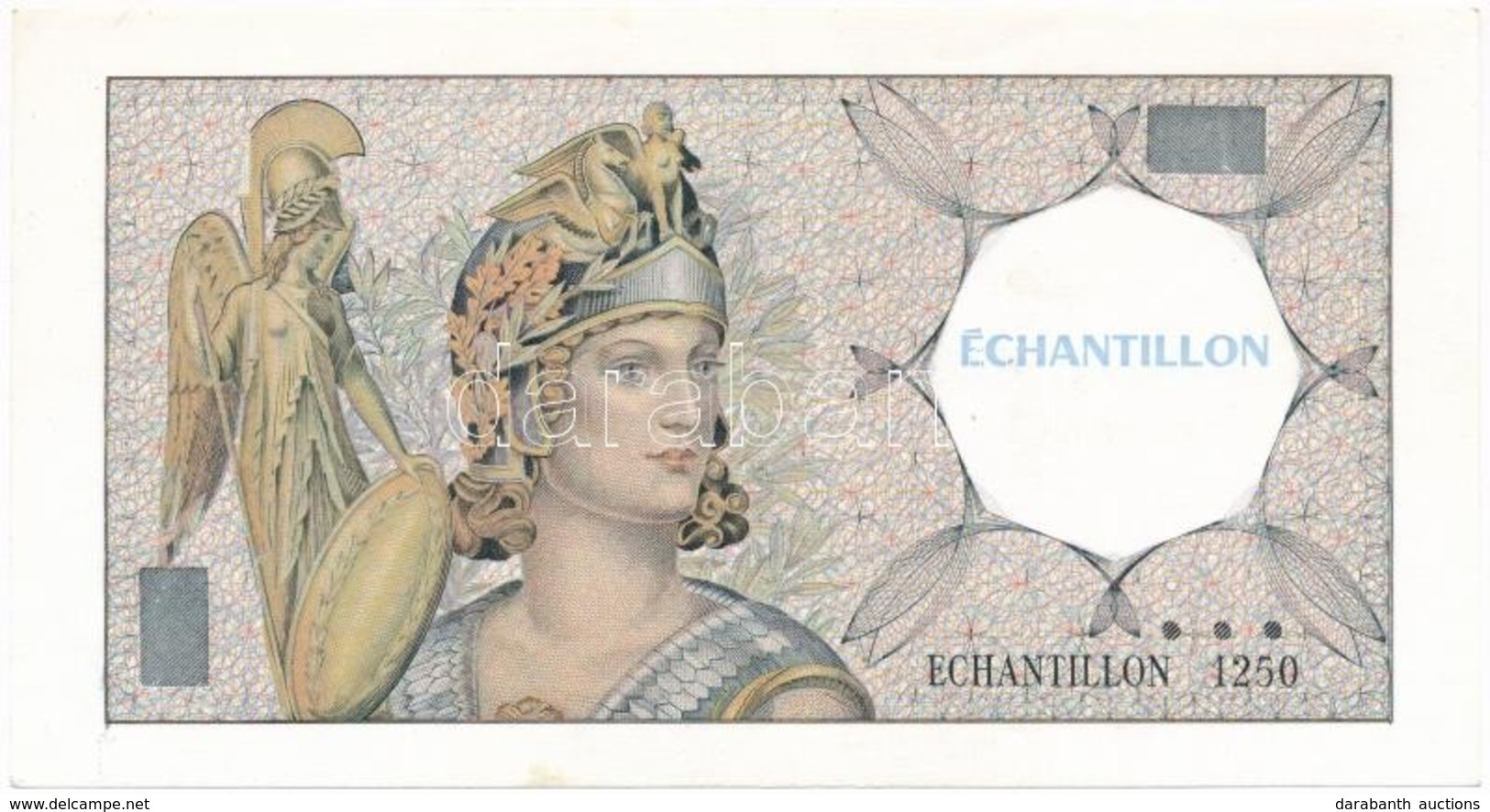 Franciaország DN 'Échantillon 1250' Bankjegy Tervezet T:II-
France ND 'Échantillon 1250' Unissued Banknote C:VF - Sin Clasificación