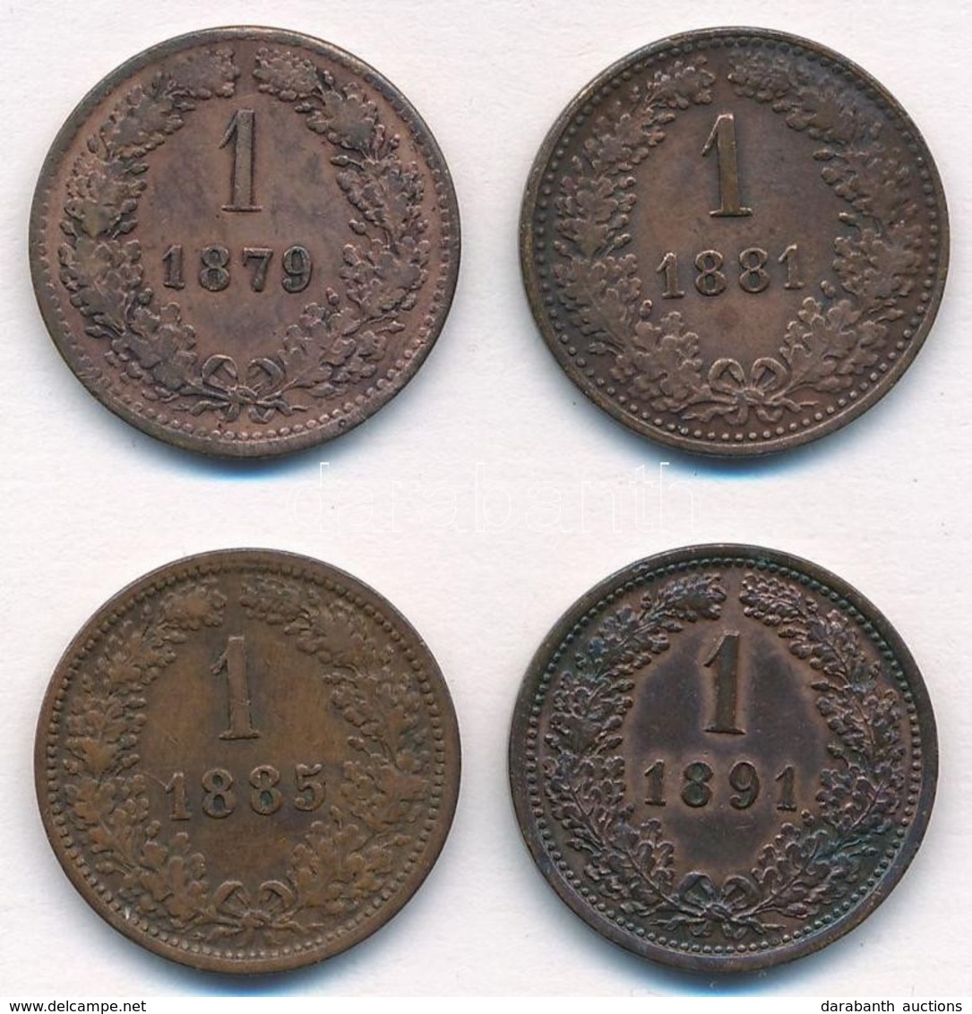 Ausztria 1879-1891. 1kr Cu (4xklf) T:1-,2,2-
Austria 1879-1891. 1 Kreuzer Cu (4xdiff) C:AU,XF,VF - Ohne Zuordnung