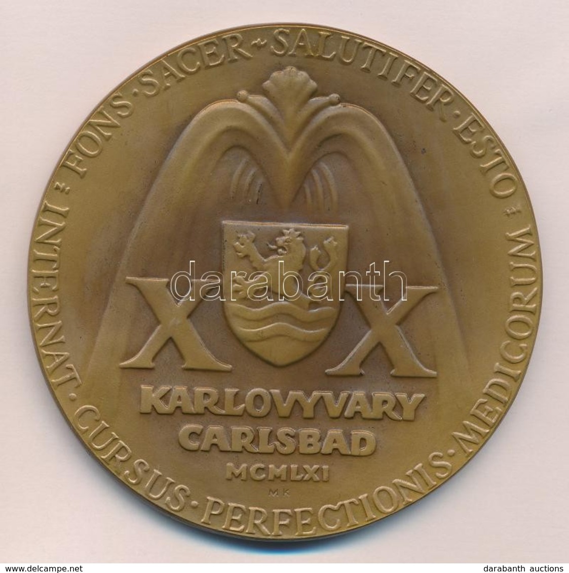 Csehszlovákia 1921. 'Karlovyvary Carlsbad / Insulinum' Kétoldalas Br érem. Szign.: Milan Knobloch (75mm)  T:2
Csehszlová - Sin Clasificación