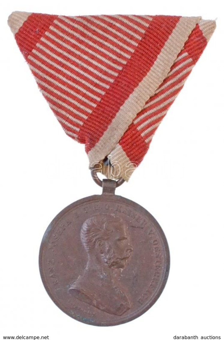 1914. 'Ferenc József Bronz Vitézségi Érem' Br Kitüntetés Mellszalaggal. Szign.: Tautenhayn T:1-,2
Hungary 1914. 'Bronze  - Sin Clasificación