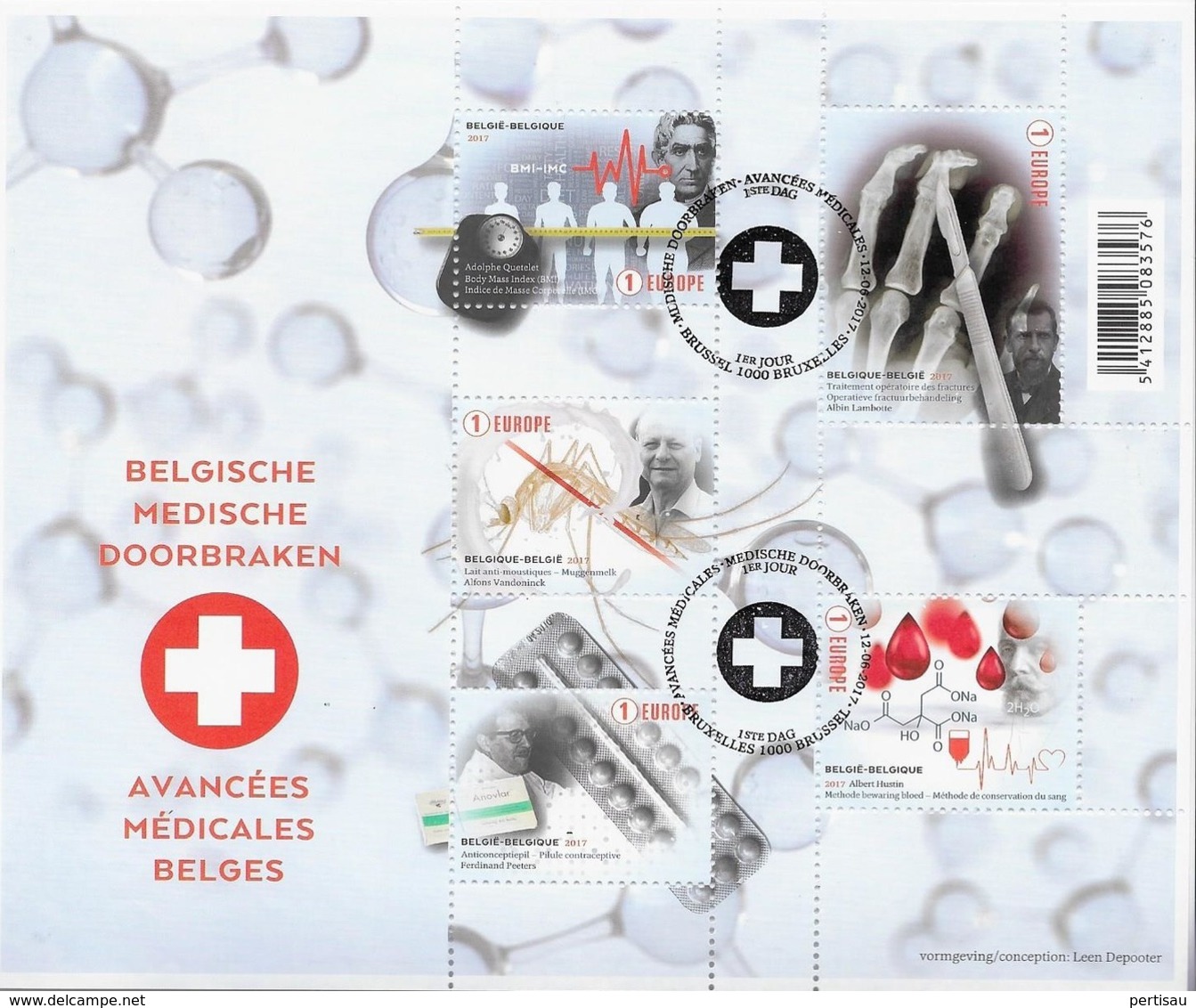 Medische Doorbraken Uitgiftestempel 2017 - Usados