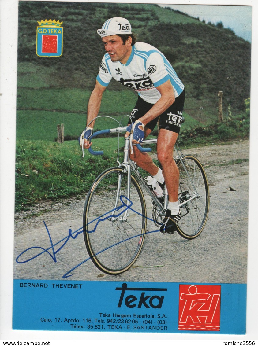 BERNARD THEVENET SIGNEE  TEKA - Cyclisme