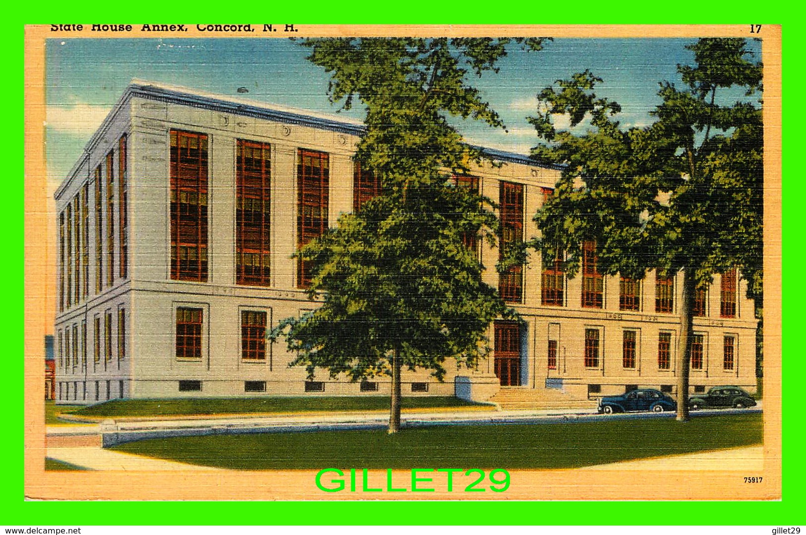 CONCORD, NH - STATE HOUSE ANNEX - TRAVEL IN 1948 -  TICHNOR QUALITY VIEWS - - Concord