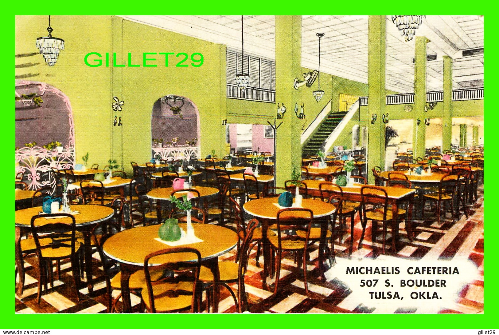 TULSA, OK - MICHAELIS CAFETERIA - TRAVEL IN 1959 -  BURSKEEN - - Tulsa