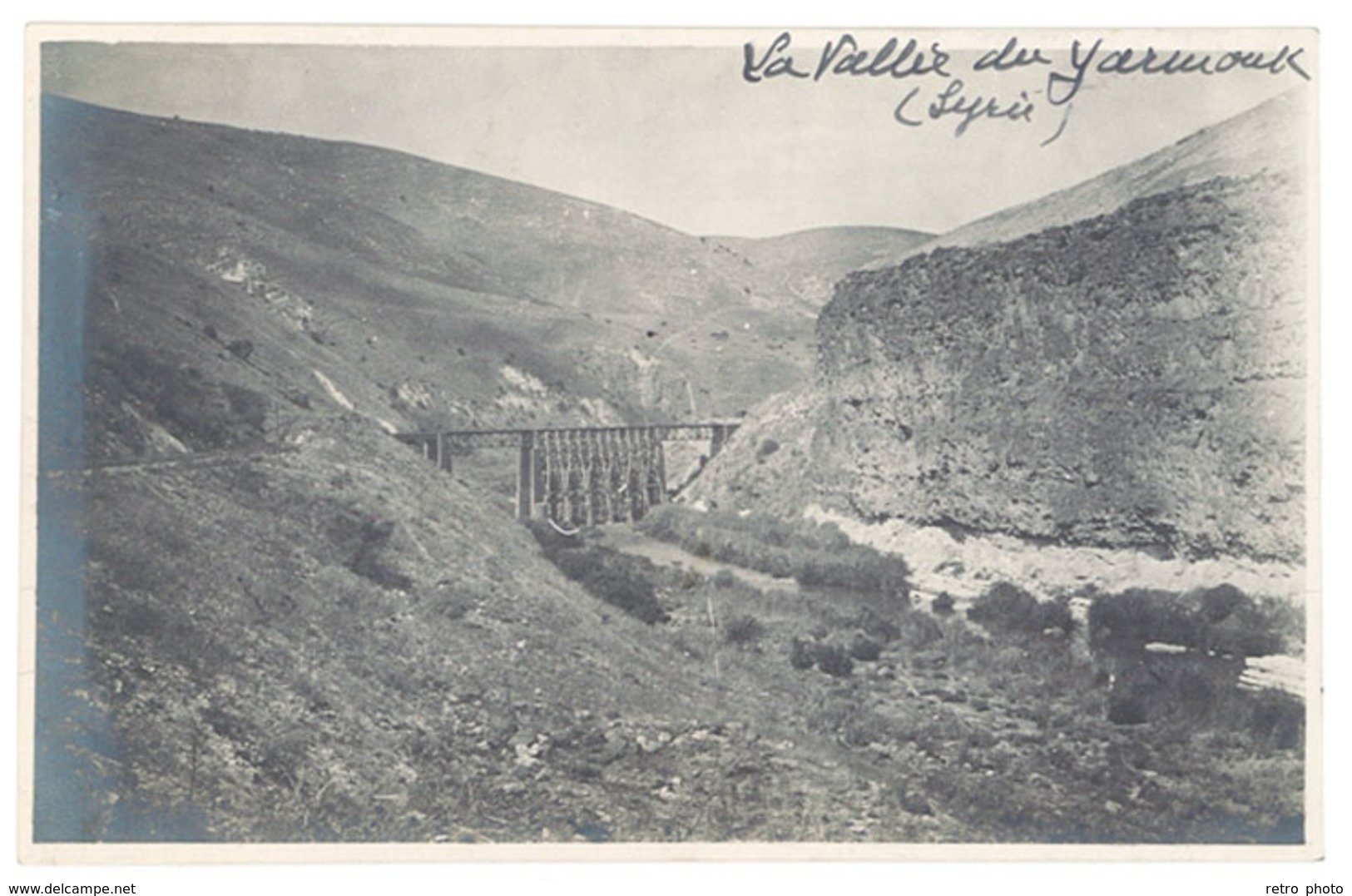 Cpa Carte-photo Syrie - La Vallée Du Yarmouk ( Pont De Chemin De Fer ?) - Syrie