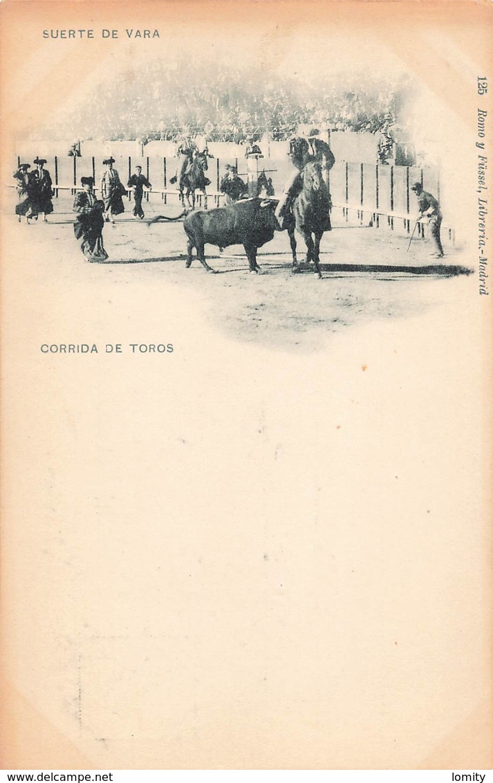 Corrida De Toros Tauromachie Suerte De Vara Torero Taureau Cpa - Corrida