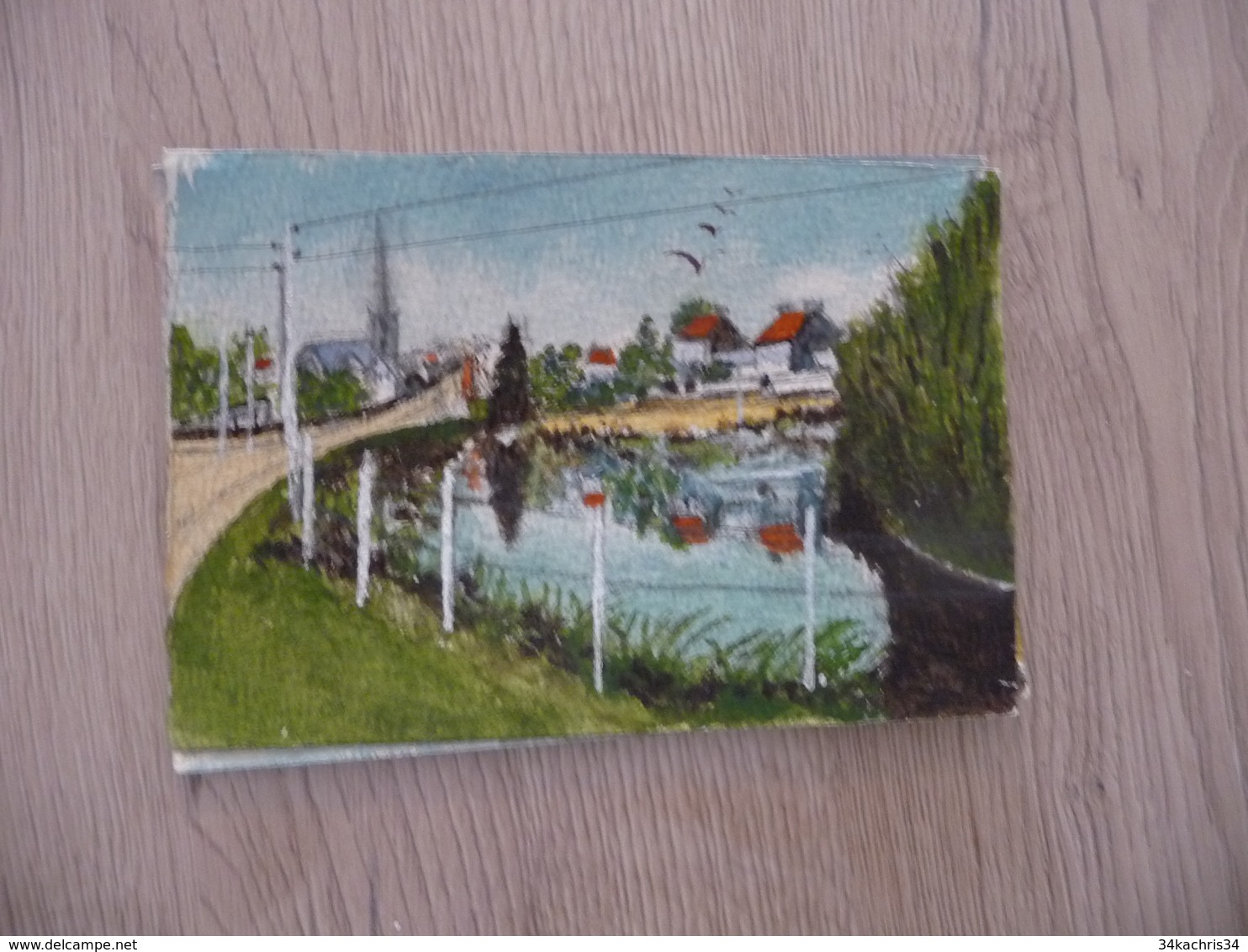 Aquarelle Originale Gaston Séguy De Charaz( Neuilly Le Verdun Mayenne) étang De Neuilly - Wasserfarben