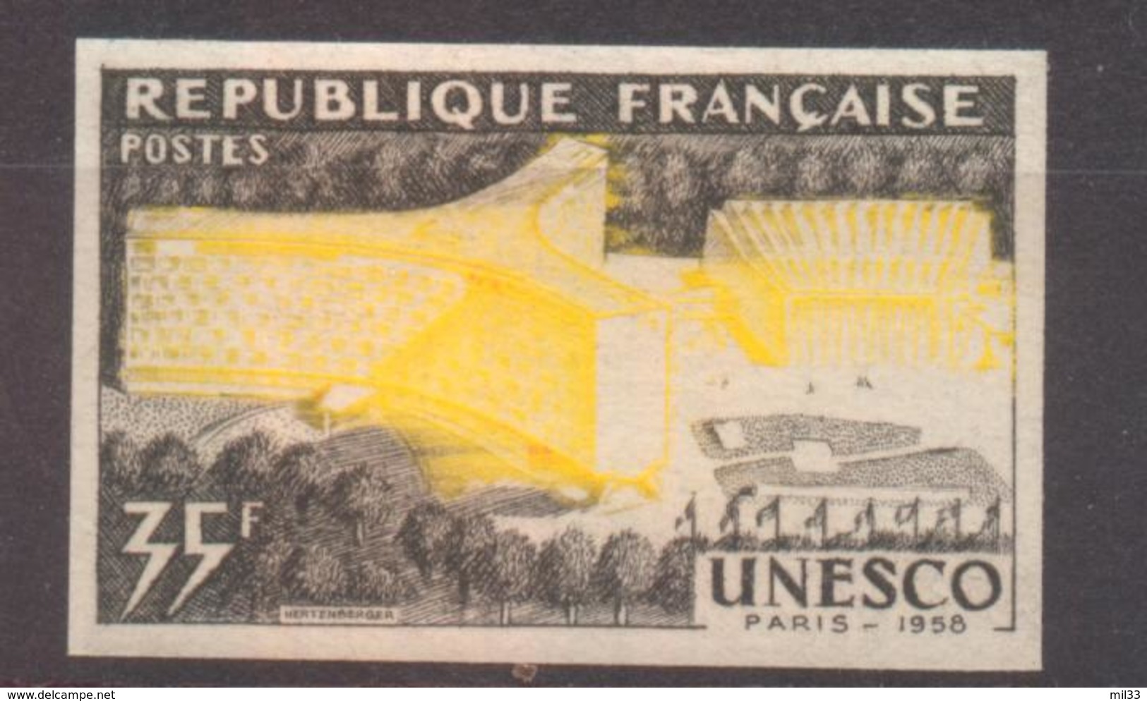 U.N.E.S.C.O. De 1958 YT 1178 Essai De Couleur Multi Sans Trace De Charnière Cote 125 € - Ohne Zuordnung