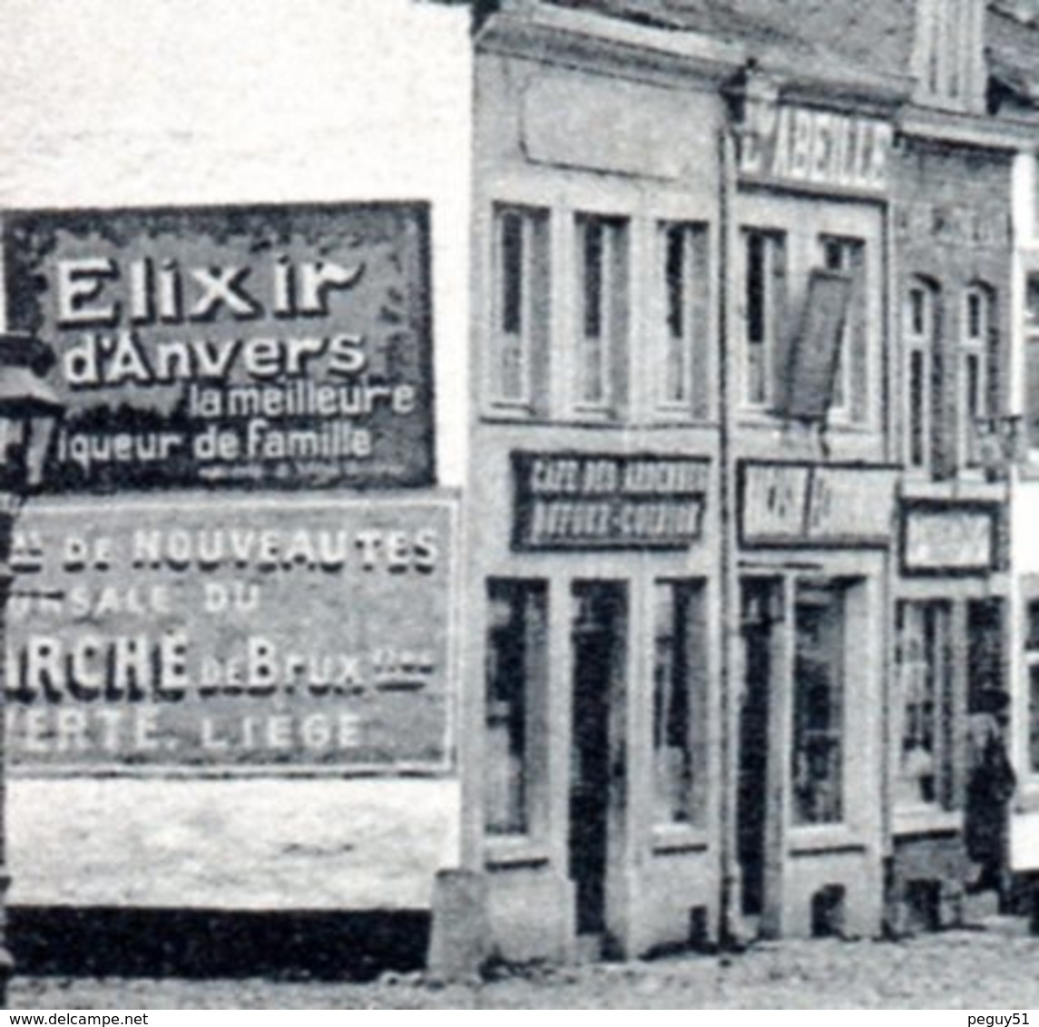 Bastogne. Rue Du Sablon. Rue Du Vivier. Café Des Ardennes. Pub Elixir D' Anvers. 1910 - Bastogne