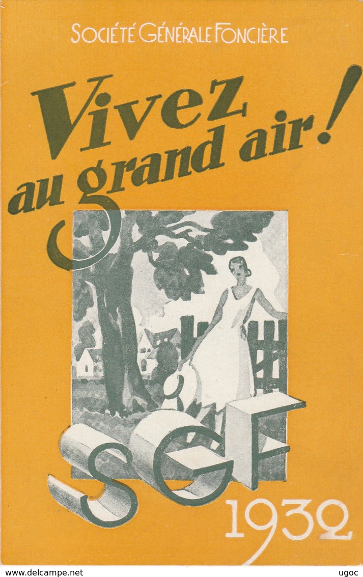 - Très Beau Calendrier De 1932 Avec PUB Société Générale Foncière, Pairs 8e - Petit Format : 1921-40