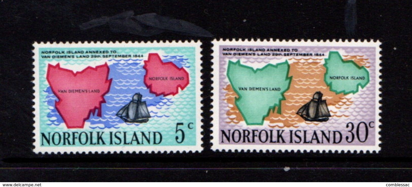 NORFOLK  ISLAND    1969    125th  Anniv  Of  Norfolk  Islands   Set  Of  2    MNH - Isola Norfolk