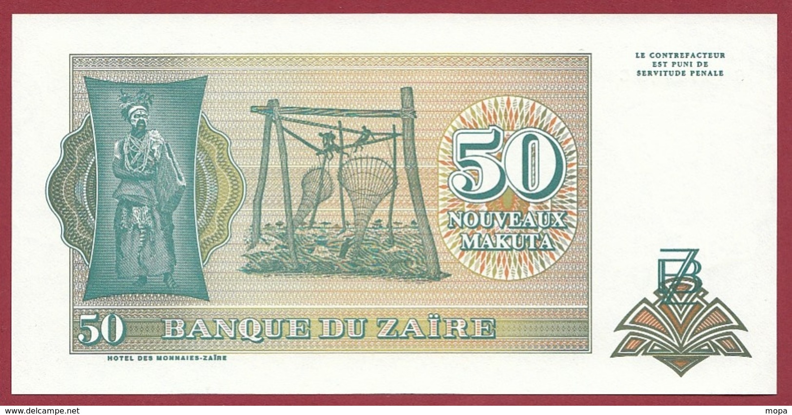 Zaïre 50 Nouveaux Makuta Du 2406/1993----UNC - Zaïre