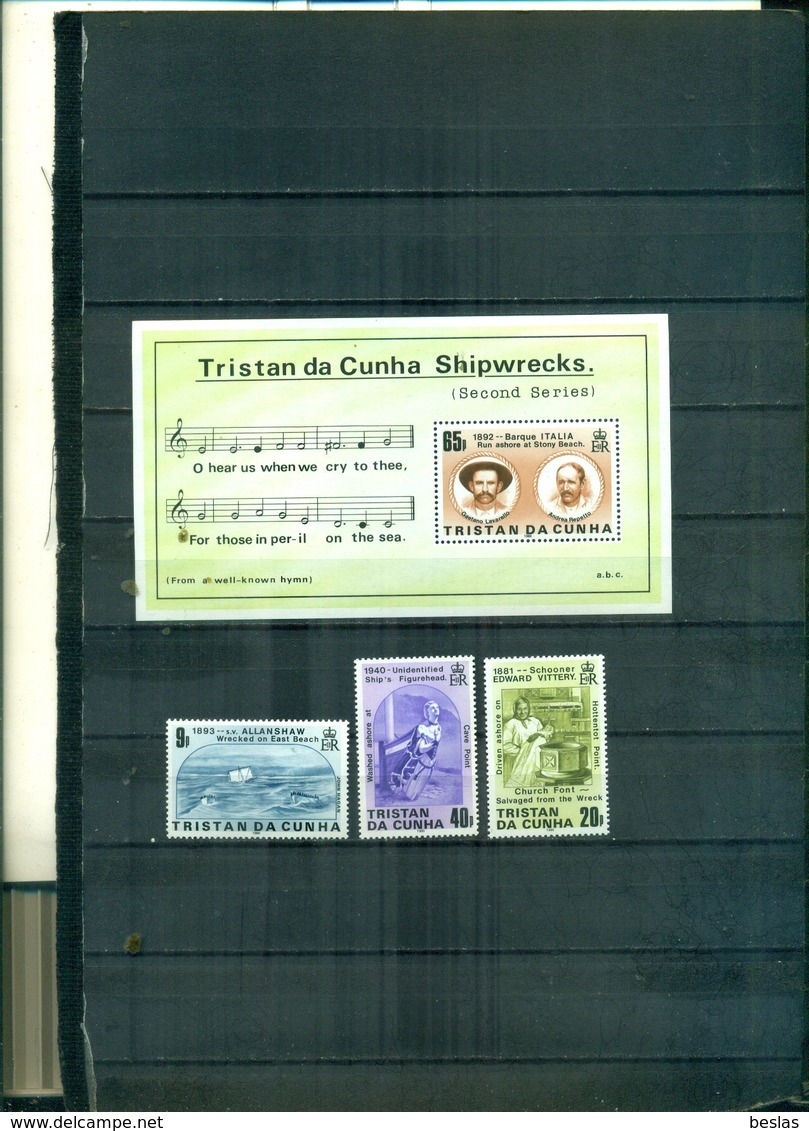 TRISTAN DA CUNHA NAUFRAGES II 3 VAL + BF NEUFS A PARTIR DE 1  EURO - Tristan Da Cunha