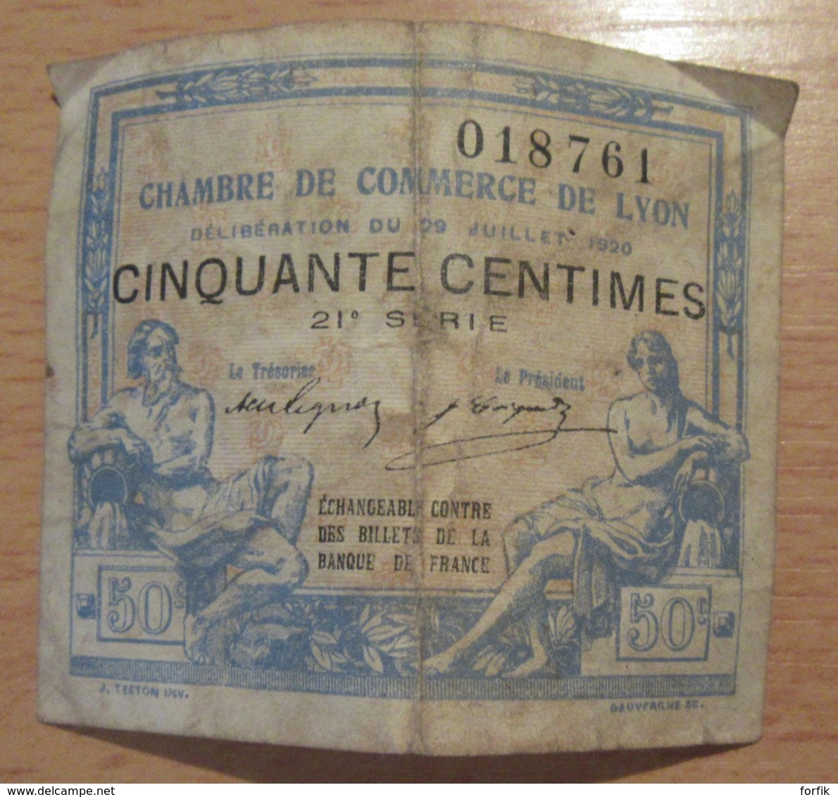 France - 6 Billets Chambres De Commerce Mâcon, Bourg Et Lyon (1917 à 1921) + Un Billet 2 Francs 1944 Drapeau Série 2 - Chambre De Commerce